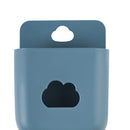 Phone Wall Mounted Holder Detachable Hook Plug Charging Organizer (Blue) Newly