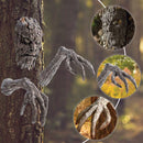 Decoration Ghost Face Sculpture Garden Statue Bark Ghost Face Tree Bark Face