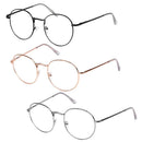 Care Oversized Metal Optical Glasses Spectacles Eyeglasses Frame Round Glasses