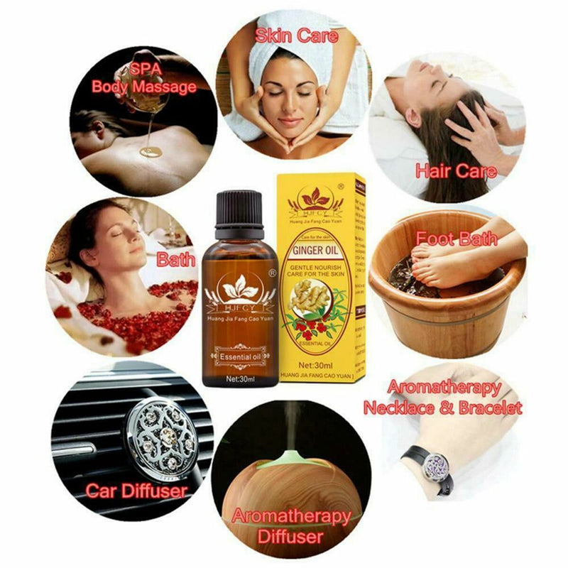 Extract Essential Oil Skin Care Lymphatic Drainage Ginger Oil Body Massage