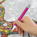 Battery Powered Lighted Point Drill Pen Diamond Painting DIY Tools (Rose) Newly