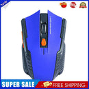 USB Wireless Mouse 1600DPI Adjustable Receiver 2.4GHz Mice for PC (Blue)