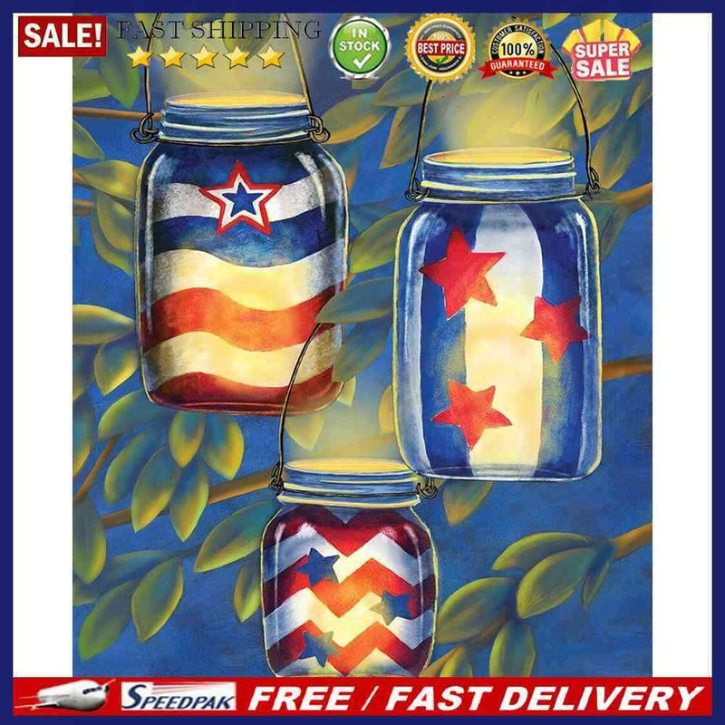 HandPainted Oil Paint Kill Time Picture Colouring Artcraft Firefly Glass Bottle