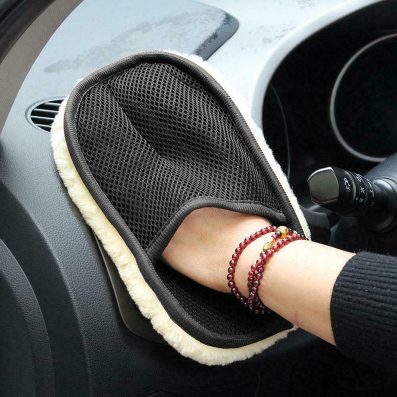 Car Cleaning Glove Auto Wash Clean Sponge Brush Glass Cloth n Mitt Cleaner C3G3