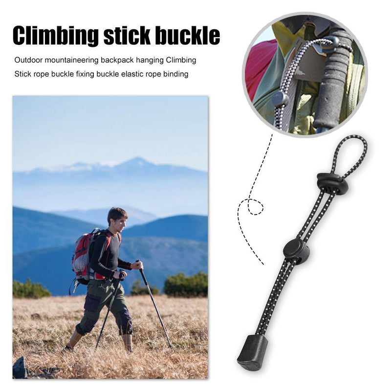 5pcBackpack Walking Stick Elastic Rope Trekking Hiking Pole Fixing Tie Cord