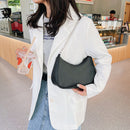 Retro Women PU Solid Color Shoulder Bag Casual Ladies Chain Small Underarm Bags