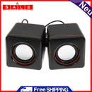Mini Speakers 3.5mm Mini Stereo Audio Speaker Subwoofer Speakers f