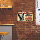 Warning Retro Metal Plate Tin Sign Plaque Poster for Bar Club Cafe Decor