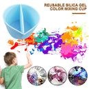 #A Split Color Mixing Cups for Paints - Acrylic Paint Pour Cup Color Dividers