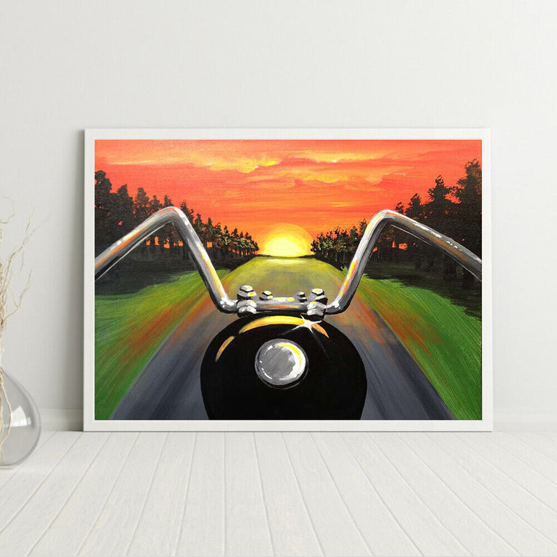 Off Towards Sunset Oil Paint By Numbers Kits Canvas DIY Picture Hand Painted