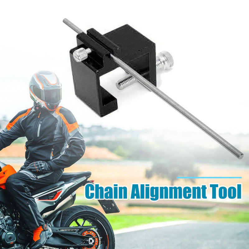 Universal Motorcycle Heavy Chain Sprocket Adjusting Alignment Tools (Black)