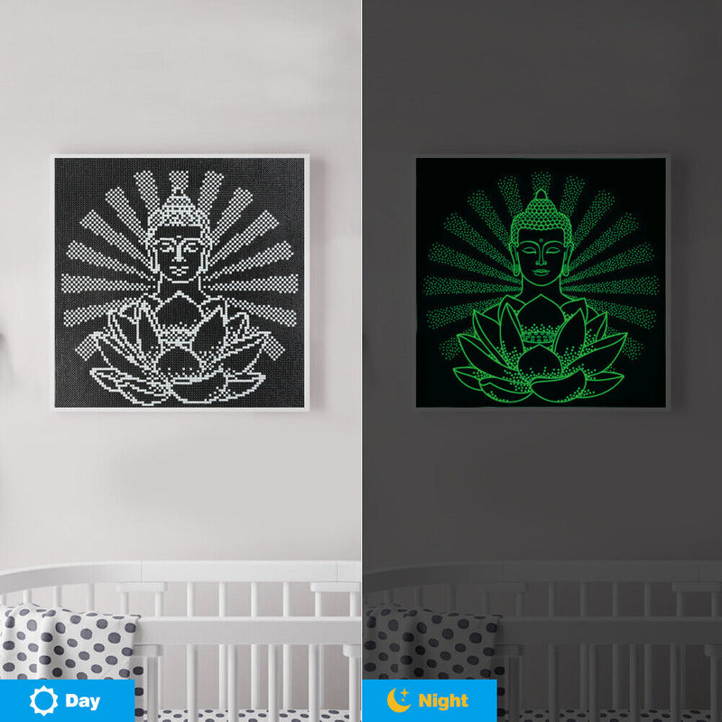 Luminous 5D DIY Diamond Painting Full Drill Buddha Embroidery Mosaic Craft Kit
