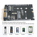 M.2 MSATA SSD to SATA 7 15Pin 2.5"" Adapter Card 2 in 1 Computers Converter