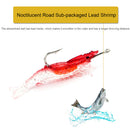 2pcs 6cm 3g Simulation Shrimp Lure Fishing Baits w/ Hook Crankbait (Red) Newly