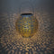 Hollow Ball Solar LED Lantern Light Garden Yard Path Decor Hanging Iron Art Lamp