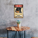 Home Weatherproof Retro Chic Dog Sign Iron Painting Wall Drawing Art Template