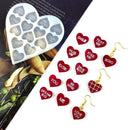 Necklace Earring Moulds Valentine's Day Mold Heart Shape Pendant Keychain DIY