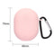 For Redmi AirDots 3 Pro Silicone Protective Case Cover with Keychain (Pink)