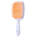 Wide Teeth Air Cushion Comb Scalp Massage Salon Hair Brush (White Orange) Newly