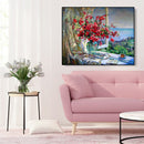 Painting By Numbers Kit DIY Flower Scenery Canvas Oil Wall Art Picture Orname