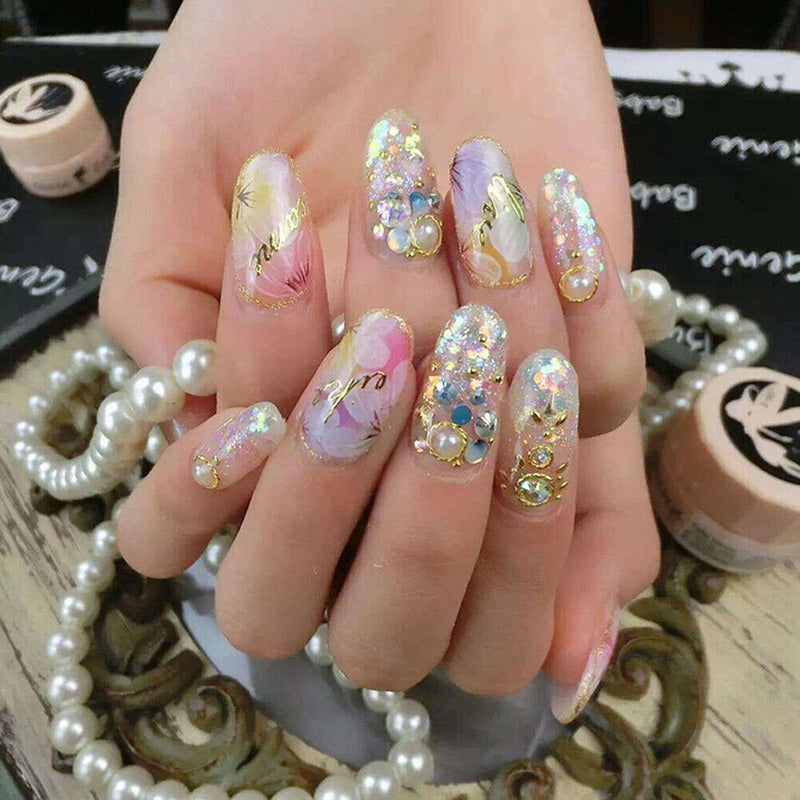 Nail Glitter Powder Nail Art Gel Polishing Culture Manicure Kit Colorful Sequins