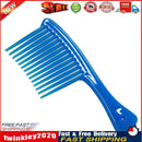 Large Wide Tooth Comb Handle Detangling Reduce Hair Loss Brush Tool (Blue) Newly