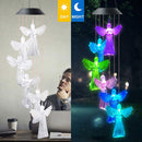 Solar Wind Chime Lamps Color Changing Angels Pendant Lights Garden Decor Newly