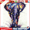 DIY Digital Oil Painting By Numbers Walking Elephant Art Picture Decoration