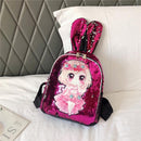 Student Schoolbag Lovely Rabbit Ear Backpack Fashion Sequin Kids Casual Knapsack