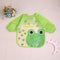 Cartoon Waterproof Unisex Baby Feeding Long Sleeve Art Apron Animal Bibs(D)