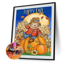 Handmade Pumpkin Scarecrow 5D DIY Full Round Drill Drawing Kit Diamond Pain