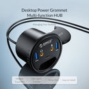 ORICO Desktop Grommet USB 3.0 HUB Type-A Type-C Audio Dongle Splitter Adapter
