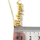 Steel Lovely Honey Angel Babygirl Princess Blessed Letter Pendants Bib Necklace