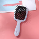 Wide Teeth Air Cushion Combs Scalp Massage Brush Hollow Grid Comb (Black) Newly
