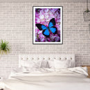 #A Full Round Diamond Painting 5D Flower Butterfly DIY Mosaic Decoration Handwor