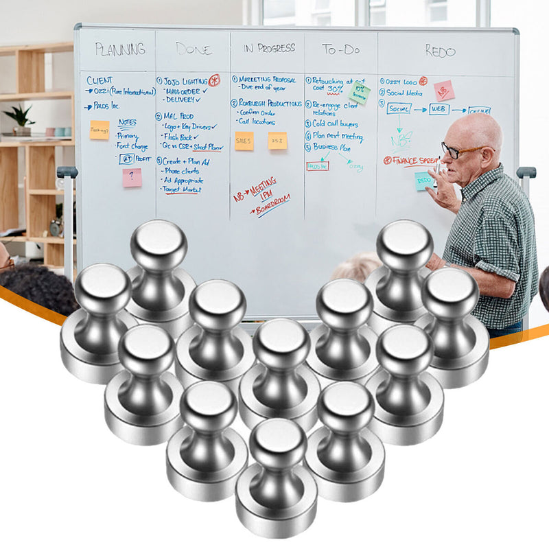 Nickel Magnetic Push Pins Portable Durable Magnets Hooks Hanger for Office