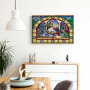 5D DIY Full Drill Round Shape Nativity Rhinestone Diamond Drawing for Home