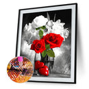 5D DIY Full Drill Round Shape Valentine Love Rose Rhinestone Diamond Drawing