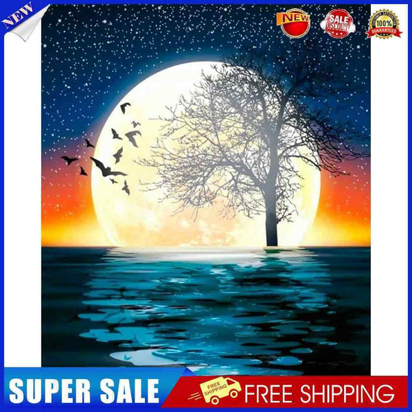 Sea Moon Oil Paint By Numbers Kit DIY Acrylic Painting on Canvas Drawing