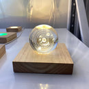 Crystal Glass Artwork Lights Display Base Wooden Light Base Stand (8cm) Newly