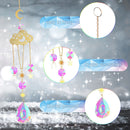#A 1/5pcs Crystal Wind Chime Hanging Ornament Window Curtains Pendant Jewelry De