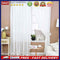 4pcs Solid Color Window Curtain Flower Pattern Valance White