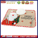 Christmas Placemat Tableware Cartoon Embroidery Pad Heat Insulation Meals Mats