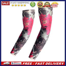 Printing Ice Silk Arm Sleeves Seamless Sun UV Protection Arm Covers for Summer