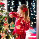 10pcs Xmas Gingerbread Man Tree Pendant Bedroom Exquisite Hanging Decor (S)
