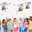 Large Happy Easter Balloon Aluminum Film Cartoon Animal Toys (Grey Rabbit) Newly