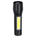 Illumination Torch Lamp Mini Glare Flashlight USB Rechargeable COB Side Light