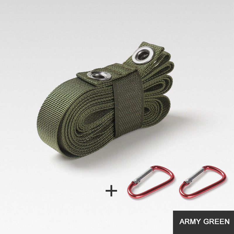 Tent Canopy Lanyard Clothesline Outdoor Camping Rope w/ Buckle (Army Green)