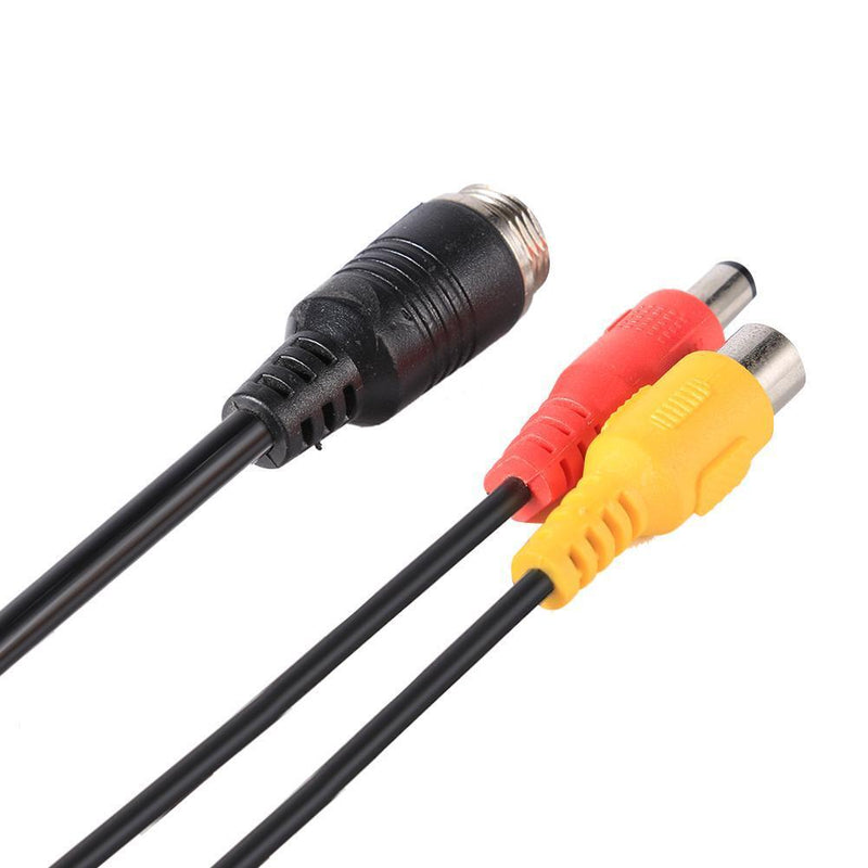 M12 4Pin Aviation Head to RCA Female DC Male Extension Cable Adapter A)