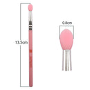 Silicone Lip Brush Portable Makeup Reusable Facial Mud Mixing Brush (Pink)